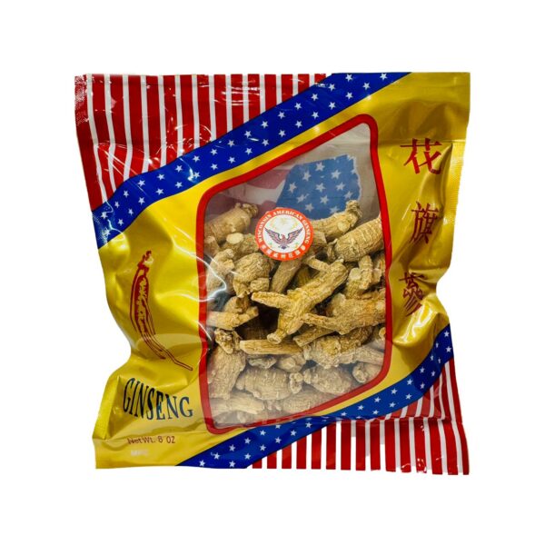 Raíz natural de ginseng americano cultivada en Wisconsin