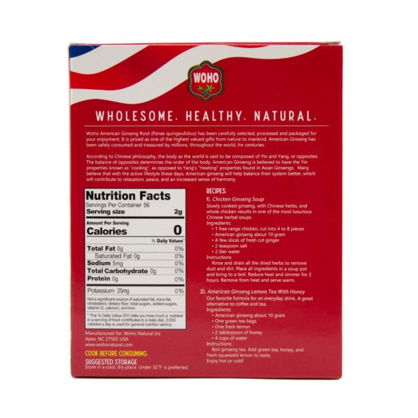 Version 1.0.0 Raíz de ginseng americano WOHO en paquete de 4oz
