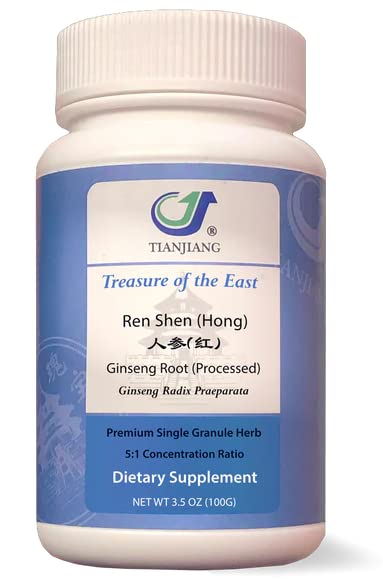 Version 1.0.0 Raíz de ginseng procesada Hong Shen extracción herbal granulado 100g