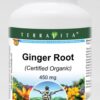 Raíz de jengibre orgánica 450 mg TerraVita botella sellada