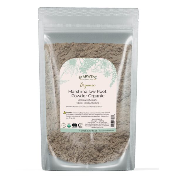 Raíz de malvavisco orgánica en polvo Starwest Botanicals 4 oz