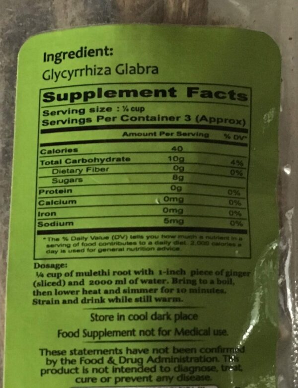 Raíz de regaliz entera para infusión Vedic Secrets