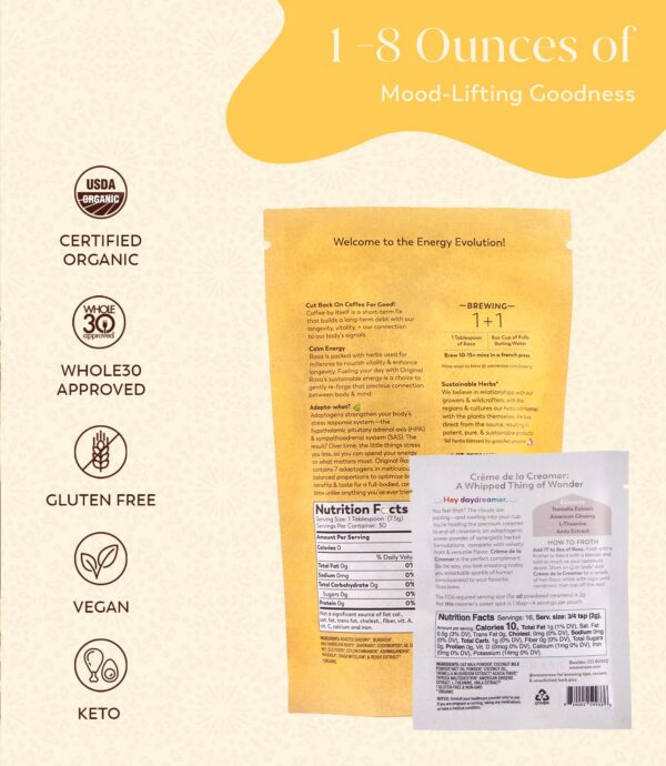 RASA package and ingredients label