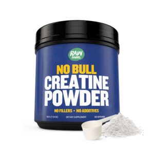 Version 1.0.0 Frente del envase Raw Barrel No Bull Creatine Powder