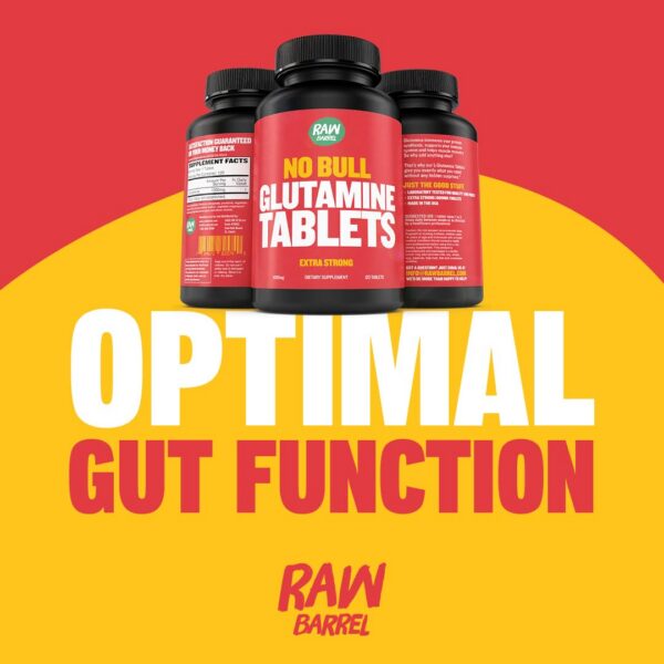 Version 1.0.0 Etiqueta de producto Raw Barrel No Bull L-Glutamina