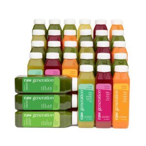 Raw Generation jugos limpieza 5 días paquete 30 botellas