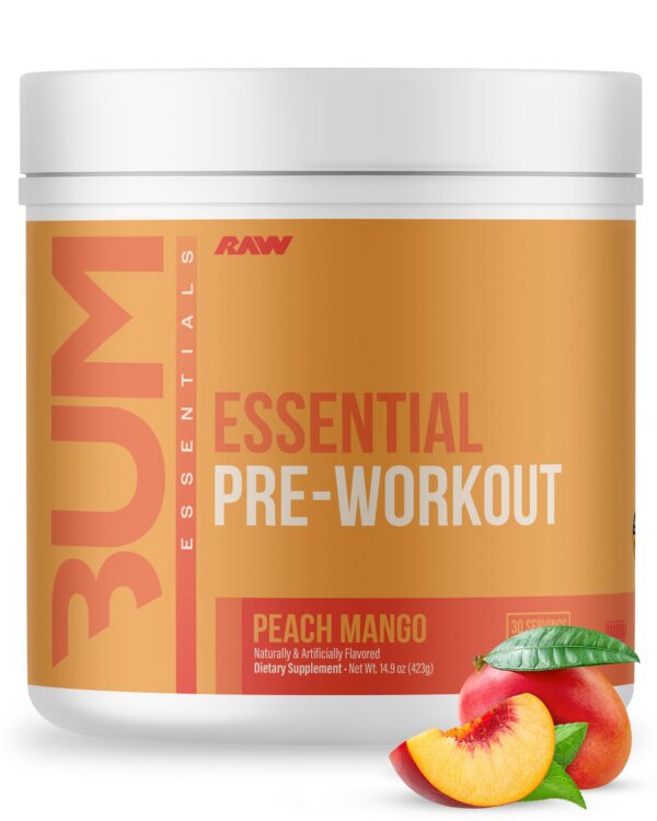 RAW Nutrition pre-entrenamiento frontal frasco