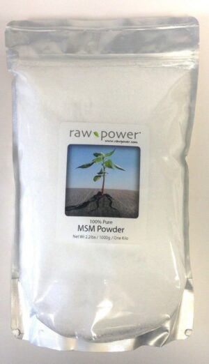 Polvo MSM Raw Power en frasco