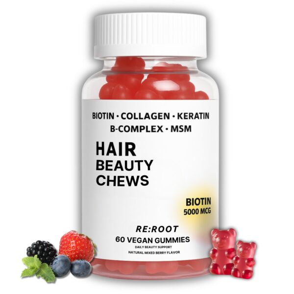 RE:ROOT Gomitas Belleza Cabello empaque delantero
