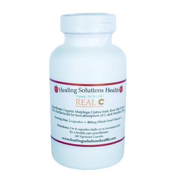Real C cápsulas de vitamina C de fruta orgánica