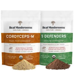 Paquete Real Mushrooms Cordyceps y 5 Defenders