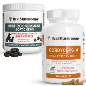 Version 1.0.0 Paquete combo Real Mushrooms con Cordyceps y gomitas mascotas