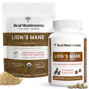 Version 1.0.0 Real Mushrooms Melena de León en polvo y cápsulas