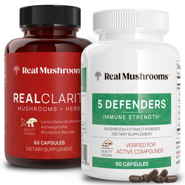 RealClarity y 5 Defenders Real Mushrooms bundle