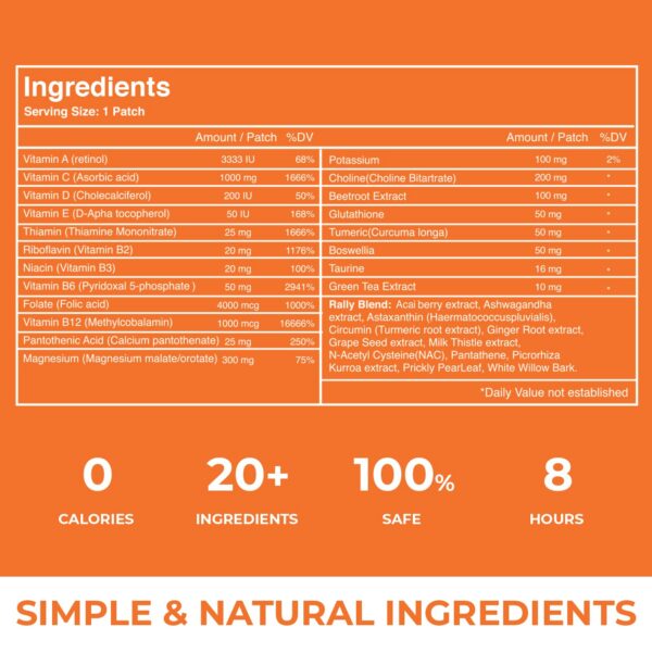 real vitamins parches para noches largas y festivales de música