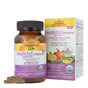 Realfood Organics multivitamínico prenatal orgánico caja frontal