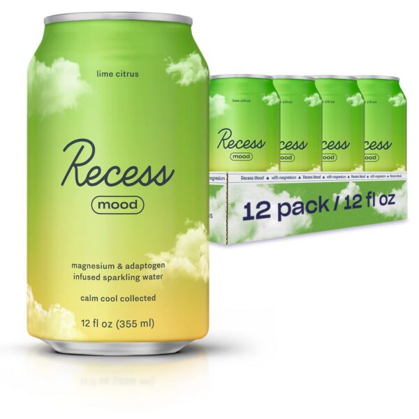Recess Mood lime citrus agua con gas frente