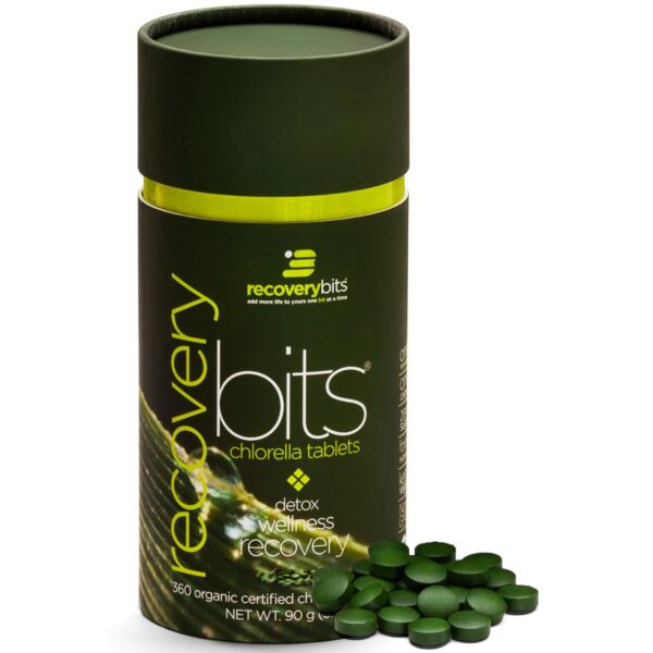 RECOVERYbits tabletas de chlorella orgánica caja pequeña