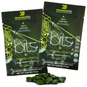 RECOVERYbits tabletas orgánicas chlorella alga verde 60 unidades
