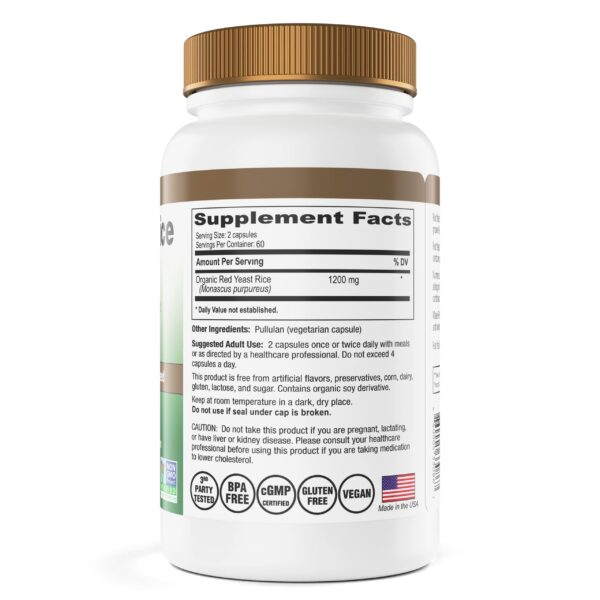 Red Yeast Rice Gold cápsulas orgánicas para salud