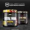 Frasco de Total War Pre Workout en estante