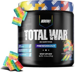 Frasco de Total War Pre Workout Rainbow Candy
