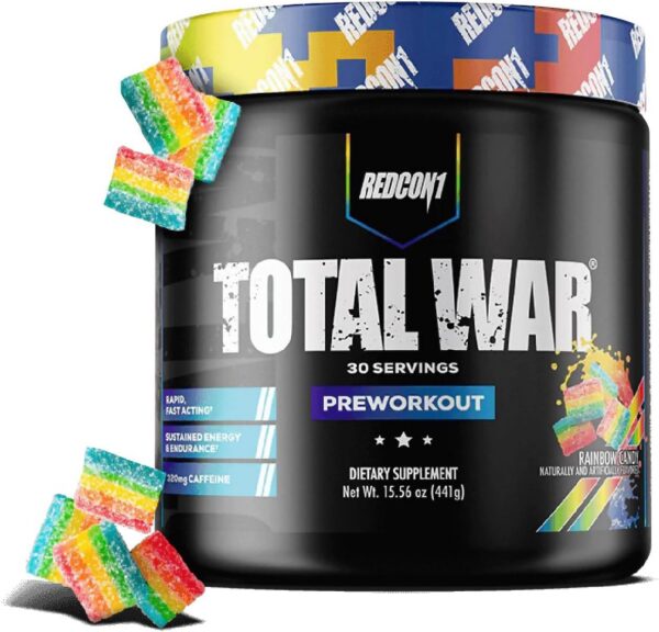 Version 1.0.0 Frasco de Total War Pre Workout Rainbow Candy