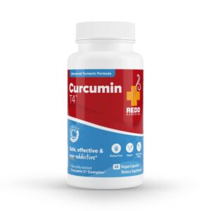 Version 1.0.0 Redd Remedies Curcumin T4 frasco con 60 cápsulas veganas