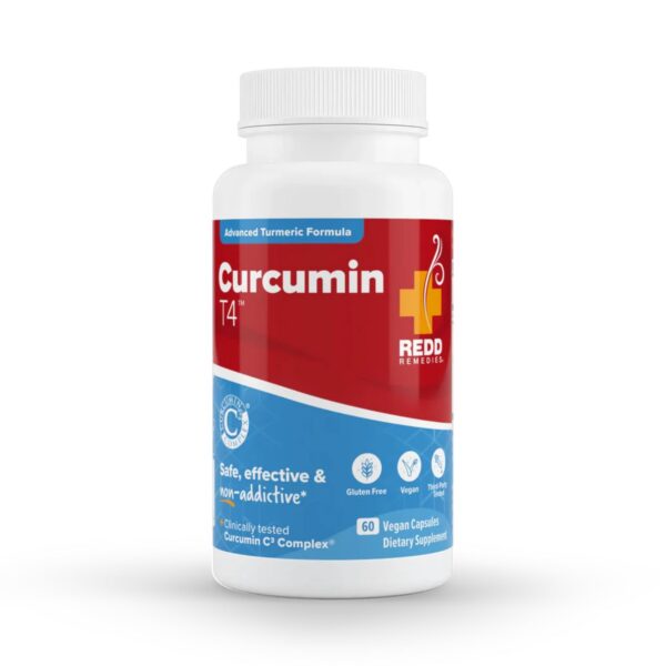 Version 1.0.0 Redd Remedies Curcumin T4 frasco con 60 cápsulas veganas