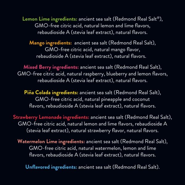 Etiqueta de REDMOND Re-Lyte hidratación