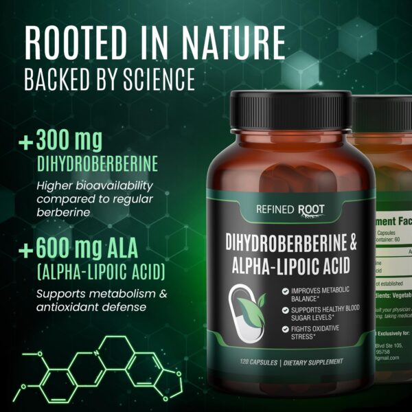 Version 1.0.0 Frasco y caja de la fórmula berberina con ALA