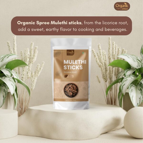 Regaliz Mulethi Organic Spree para consumo directo o té