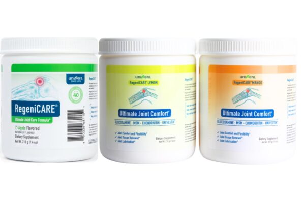 Frasco RegeniCARE Joint Support con etiqueta Univera