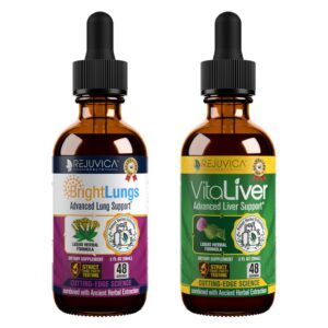 Paquete Rejuvica Health Bright Lungs y Vitaliver conjunto detox