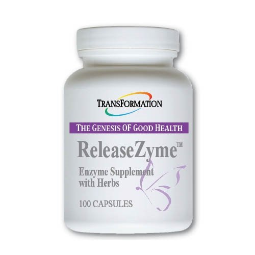 ReleaseZyme frasco con enzimas digestivas y hierbas