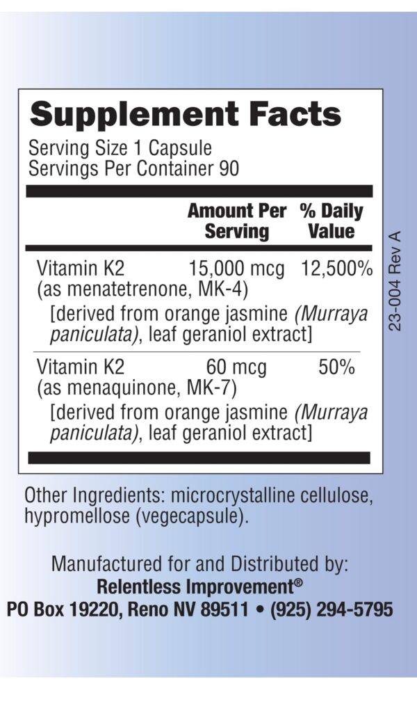 Version 1.0.0 Frasco de cápsulas veganas Relentless Improvement