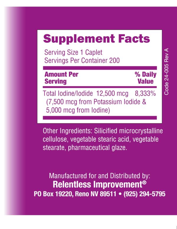 Frasco Relentless Improvement con etiqueta