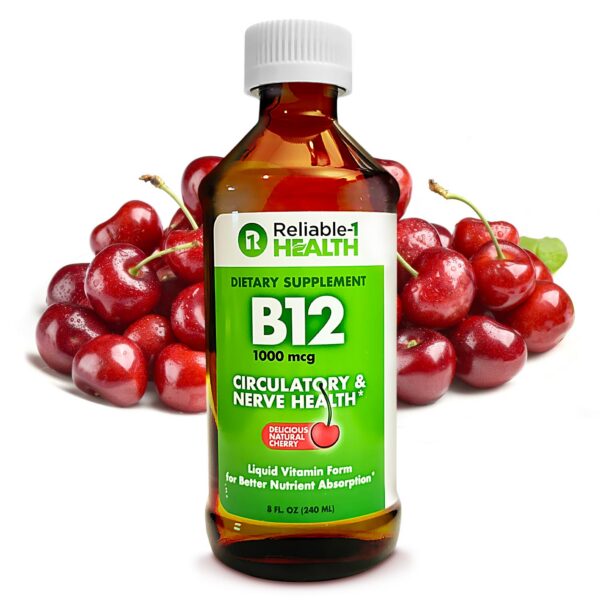 Reliable-1 Laboratories Vitamina B12 líquida sabor cereza 1 oz