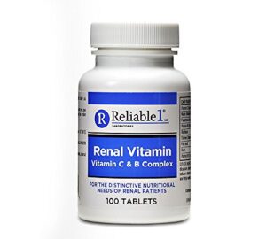 Reliable complejo renal vitamina c y b botella frontal