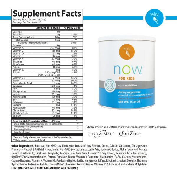 Etiqueta de ingredientes y sabor chocolate