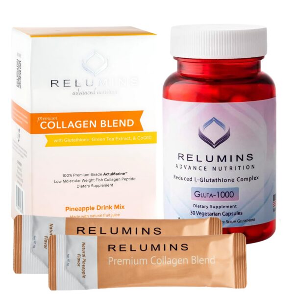 Version 1.0.0 Relumins bundle frente empaque