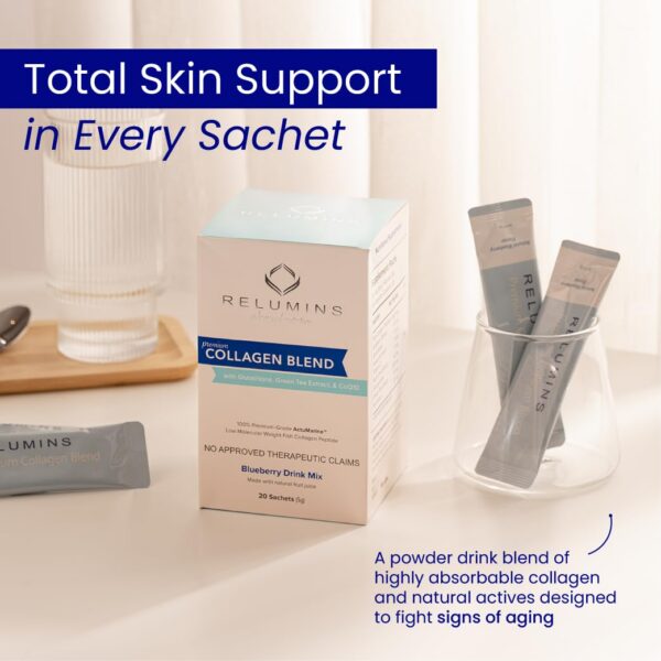 Relumins colageno marino sachets etiqueta ingredientes