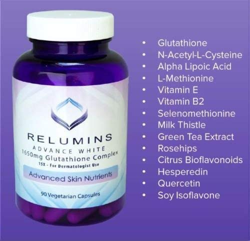 Frasco Relumins Glutathion con etiqueta