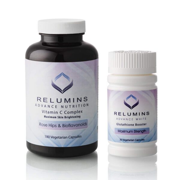 Relumins Vitamina C MAX cápsulas para aclarar piel y booster glutatión