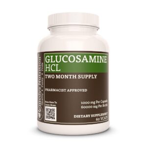 Frasco de glucosamina HCL 1000 mg Remedy's Nutrition