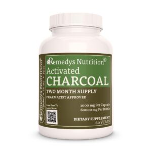 Remedy's Nutrition carbón activado cápsulas 1000 mg detox natural