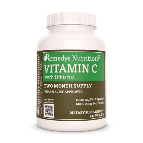 Version 1.0.0 Remedy's Vitamin C con Hibisco suplemento natural 60 cápsulas veganas