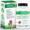 Frasco de Renew Actives cápsulas de cardo mariano para salud hepática