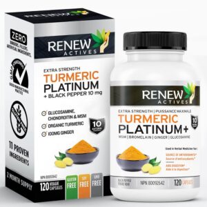 Renew Actives Cúrcuma Platino suplemento antioxidante 120 cápsulas