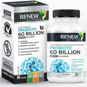 Renew Actives suplemento probiótico salud digestiva 60 mil millones UFC